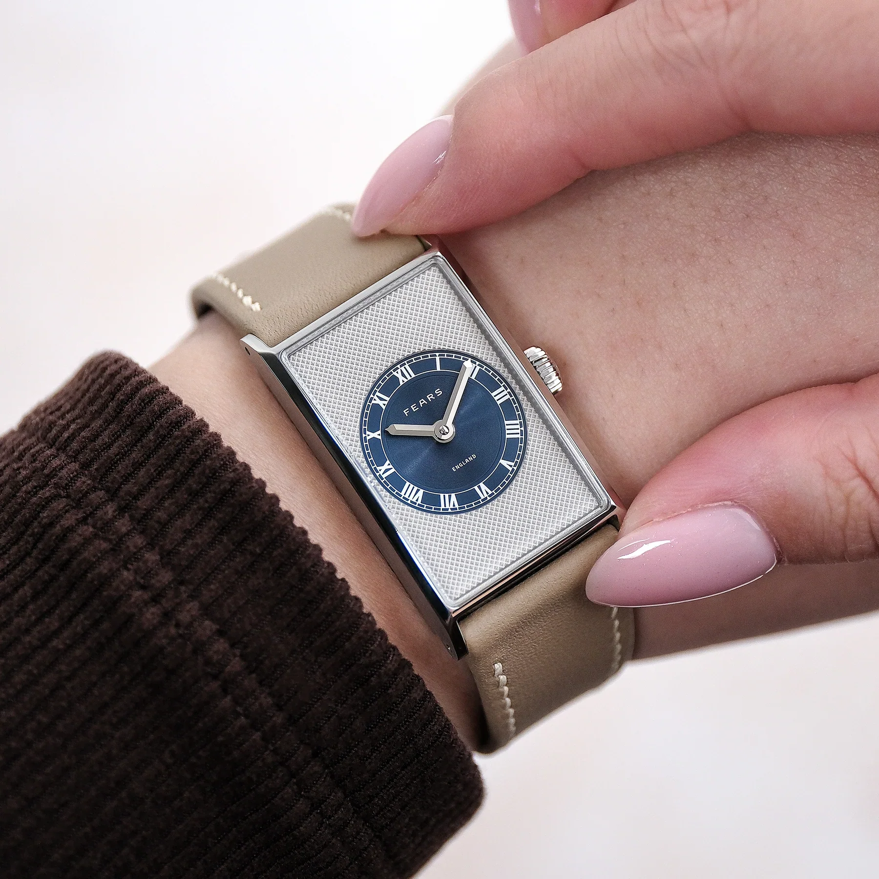 Fears Arnos Pewter Blue Watch - Image 5