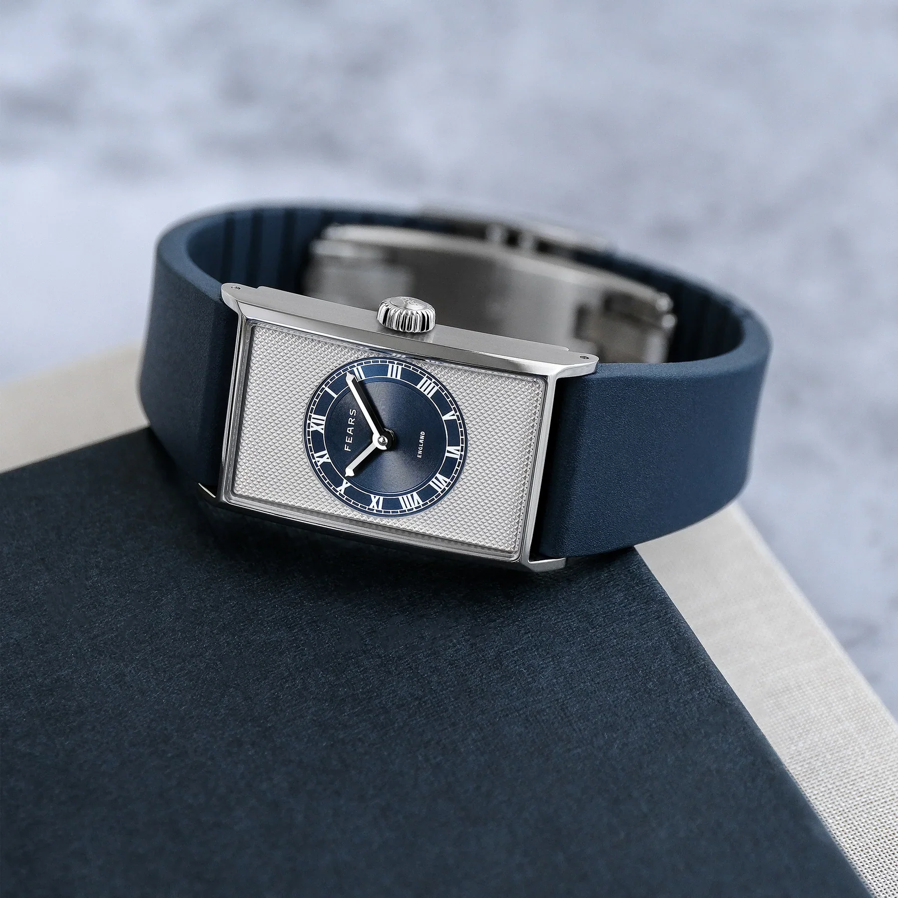 Fears Arnos Pewter Blue Watch - Image 8