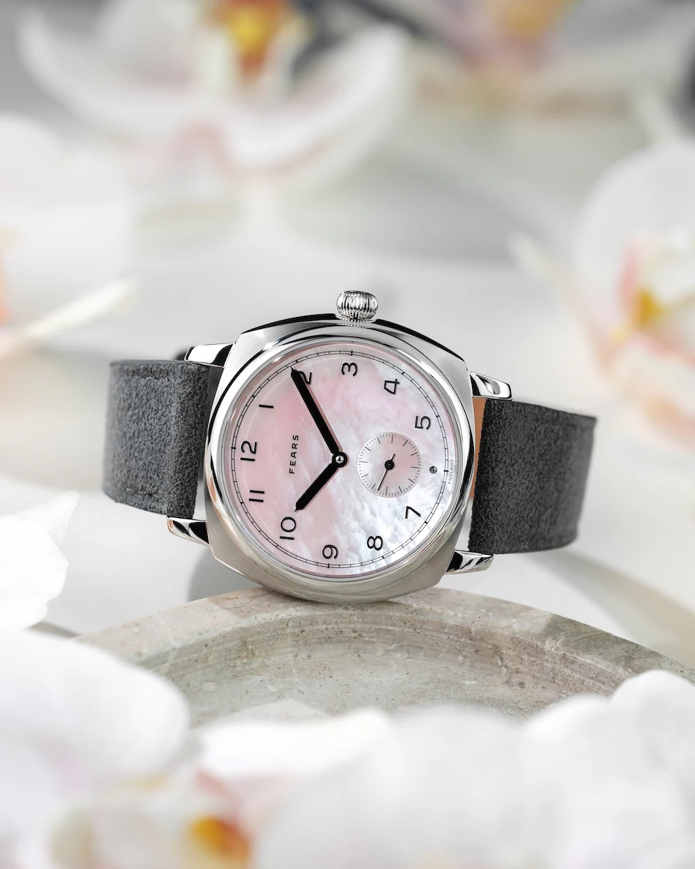Fears Brunswick 38 Orchid Alcantara Watch - Image 5