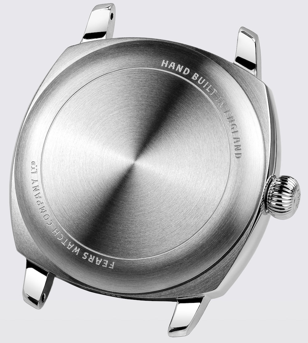 Fears Brunswick 40.5 Jump Hour Raven Black Leather Watch - Image 3