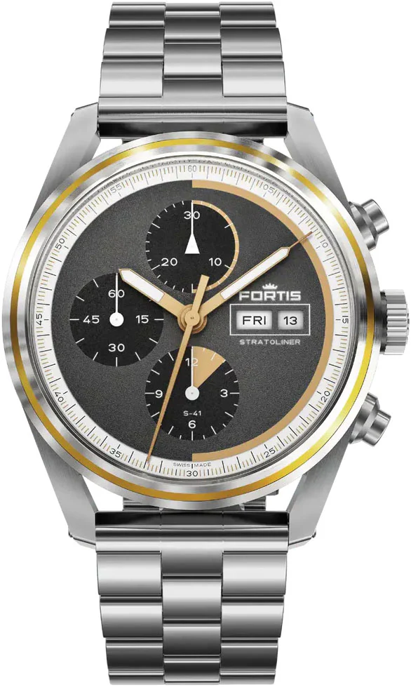 Fortis Stratoliner S-41 Cosmic Gray Supernova Watch