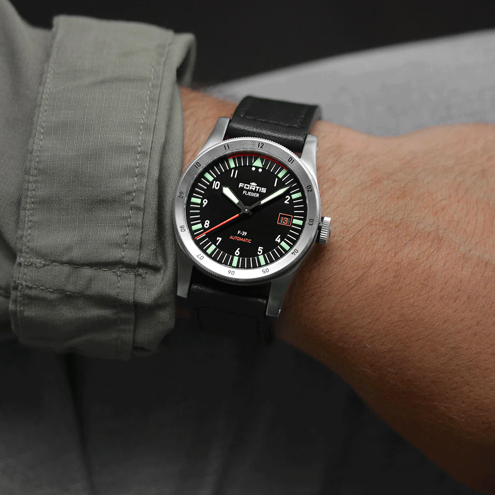 Fortis Flieger F-39 Automatic On Aviator Strap Watch - Image 8