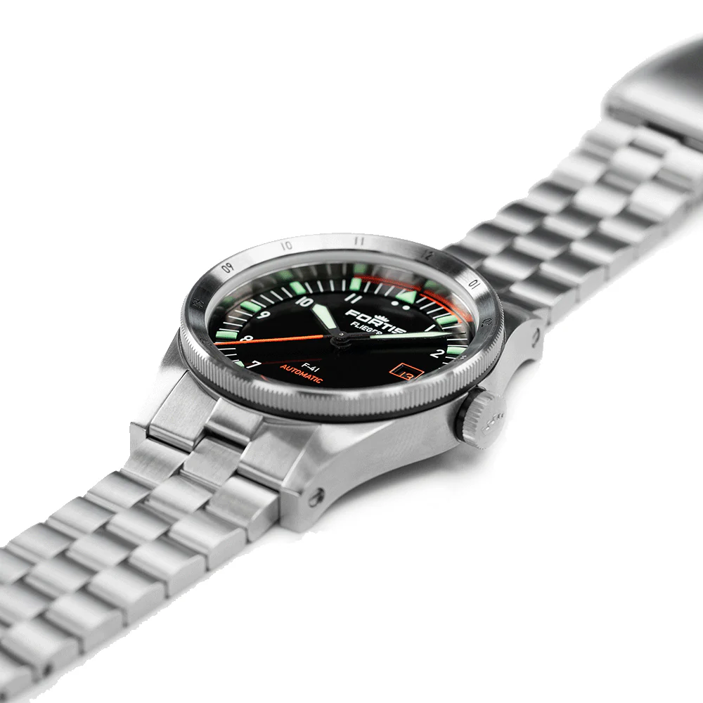 Fortis Flieger F-41 Automatic On Block Bracelet Watch - Image 4