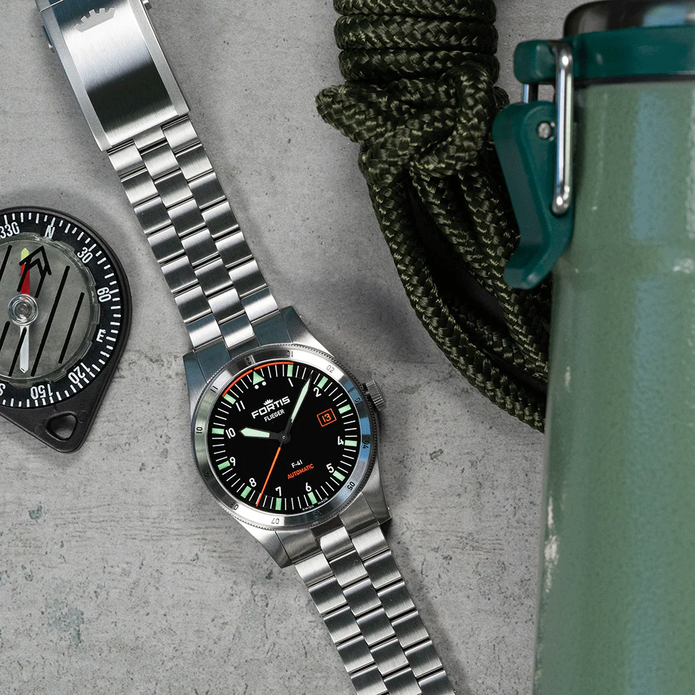 Fortis Flieger F-41 Automatic On Block Bracelet Watch - Image 8