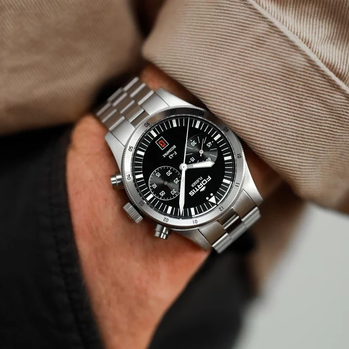 Fortis Flieger F-43 Bicompax Black Watch - Image 2