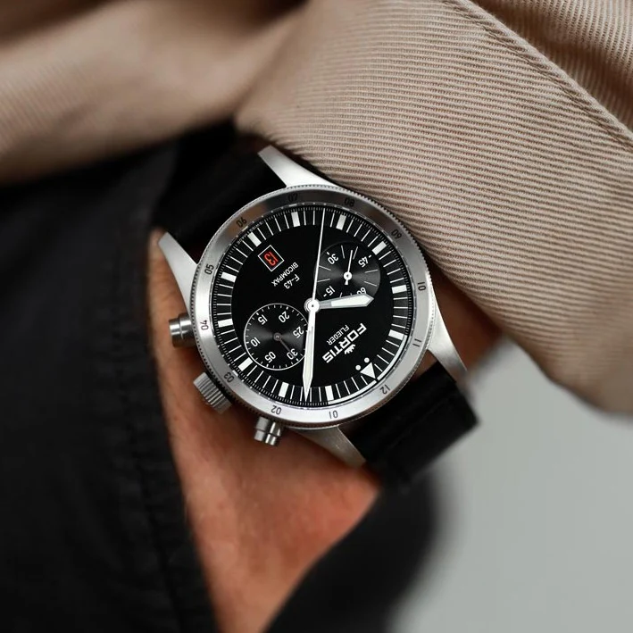 Fortis Flieger F-43 Bicompax Black Watch - Image 2