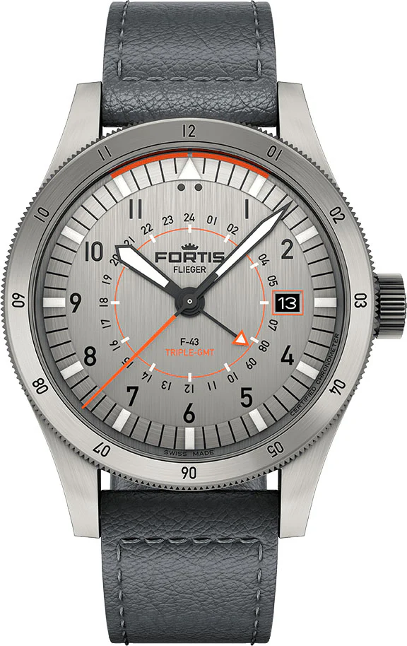Fortis Flieger F-43 Triple-GMT Titanium Watch