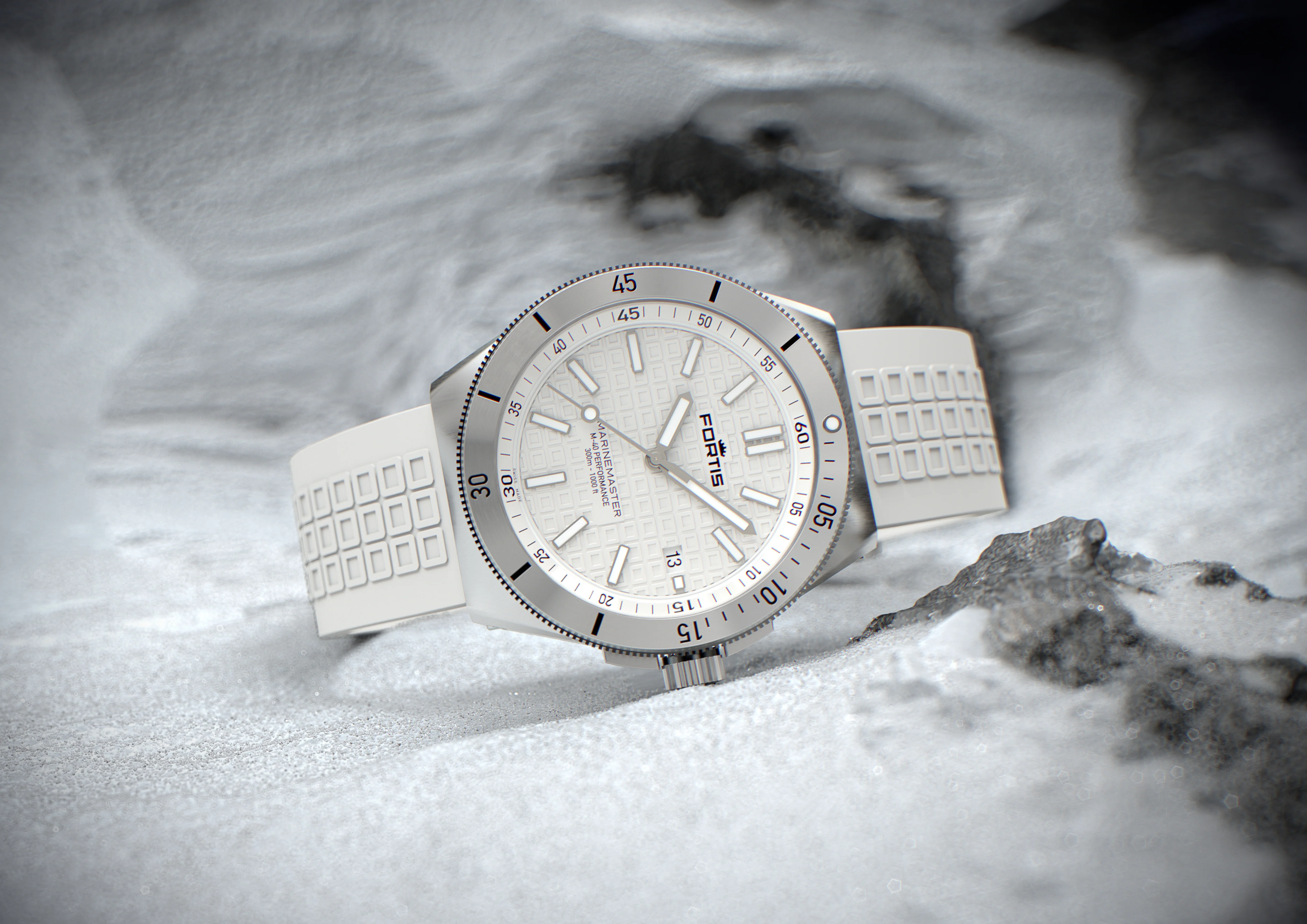 Fortis Marinemaster M-40 Snow White Watch - Image 5
