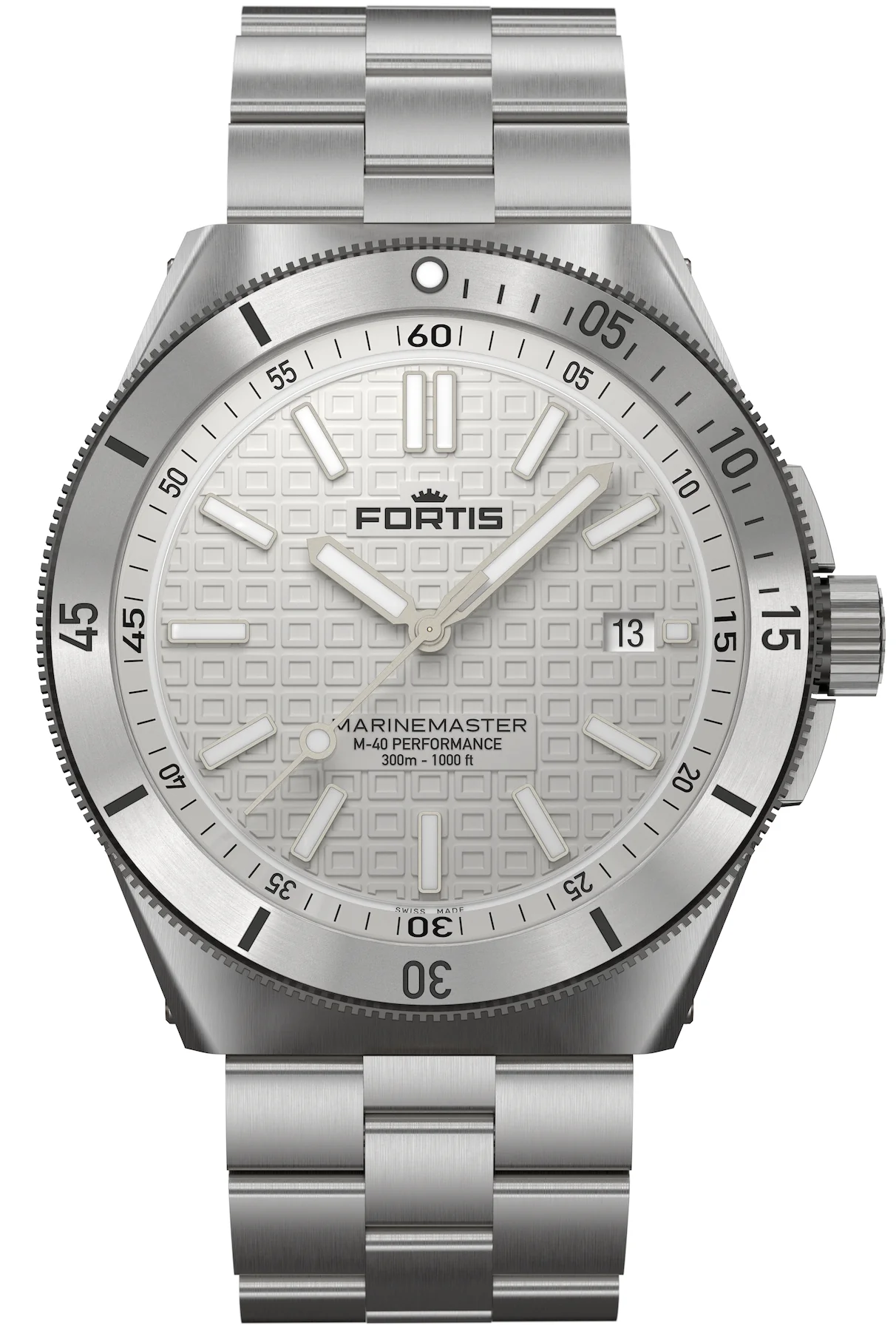 Fortis Marinemaster M-40 Snow White Watch