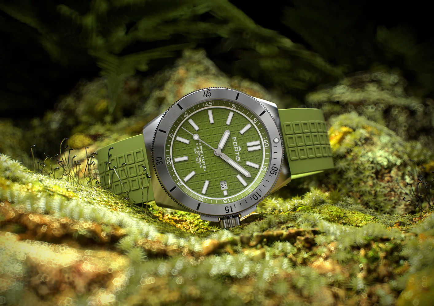 Fortis Marinemaster M-40 Woodpecker Green Watch - Image 9