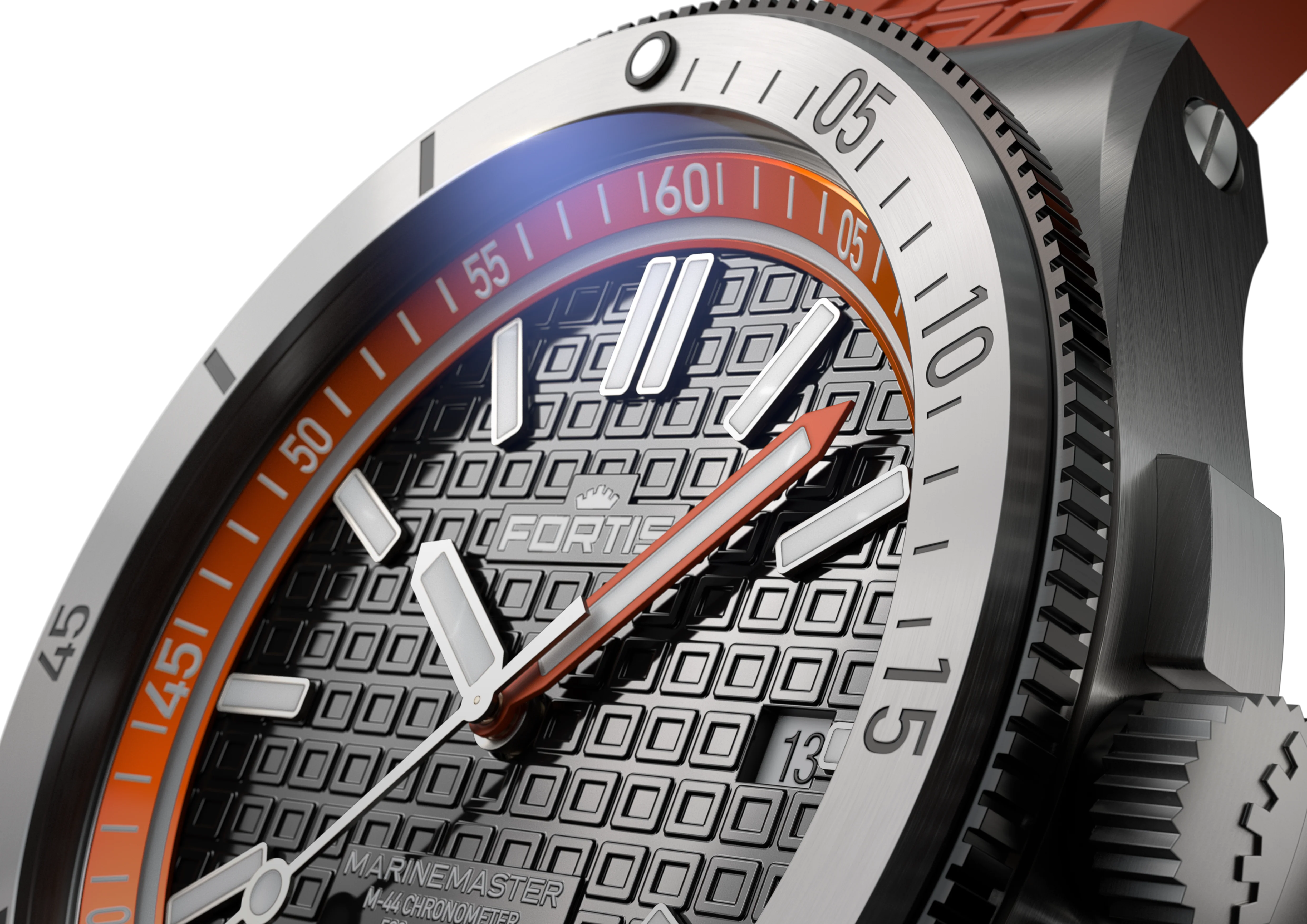Fortis Marinemaster M-44 Amber Orange Watch - Image 2