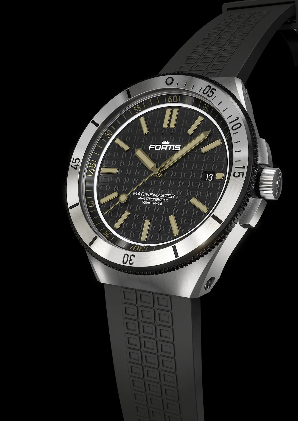 Fortis Marinemaster M 44 Black Resin Watch - Image 3