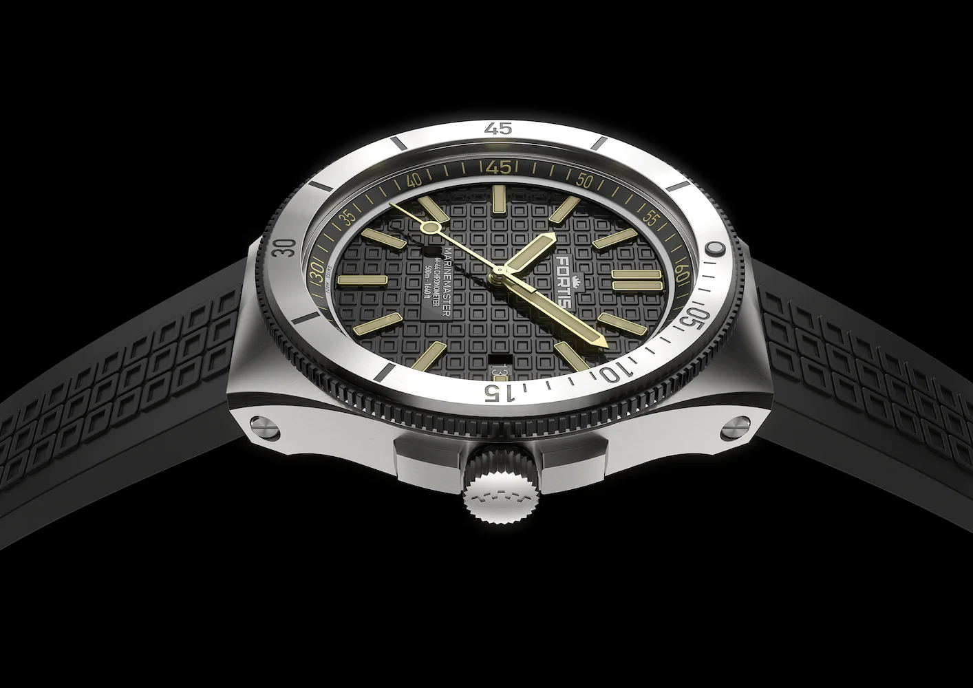 Fortis Marinemaster M 44 Black Resin Watch - Image 4