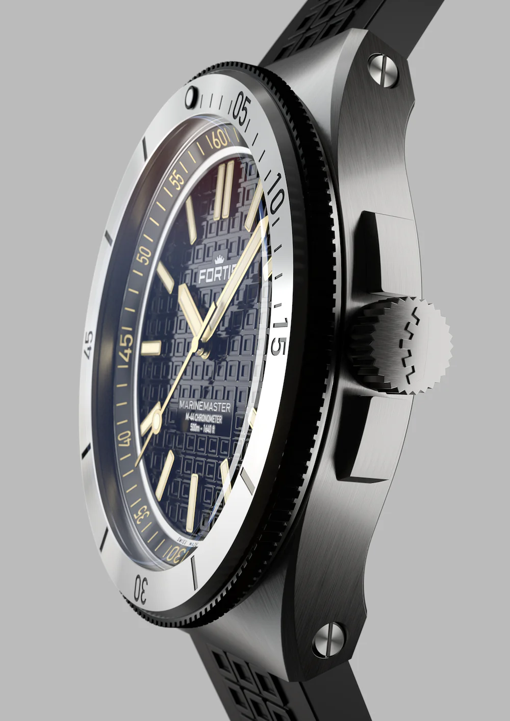Fortis Marinemaster M 44 Black Resin Watch - Image 5