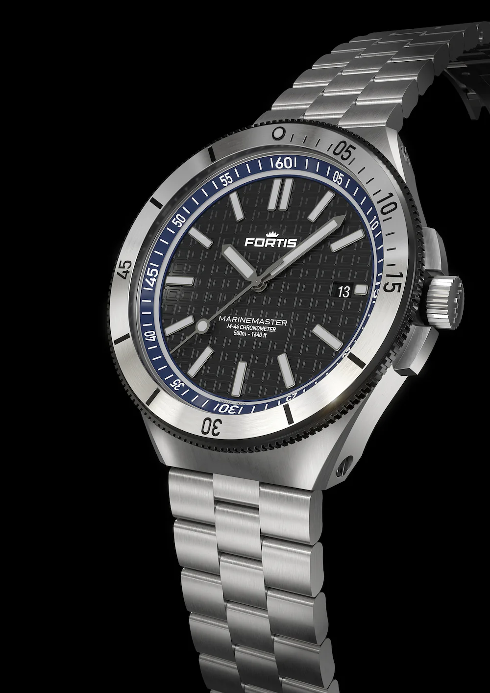 Fortis Marinemaster M 44 Ocean Blue Bracelet Watch - Image 3