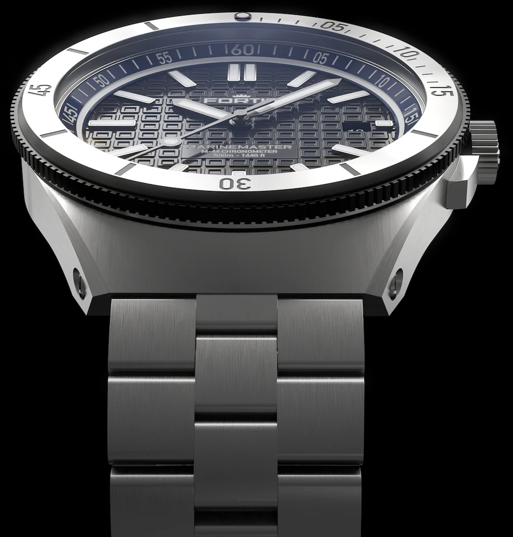 Fortis Marinemaster M 44 Ocean Blue Bracelet Watch - Image 5