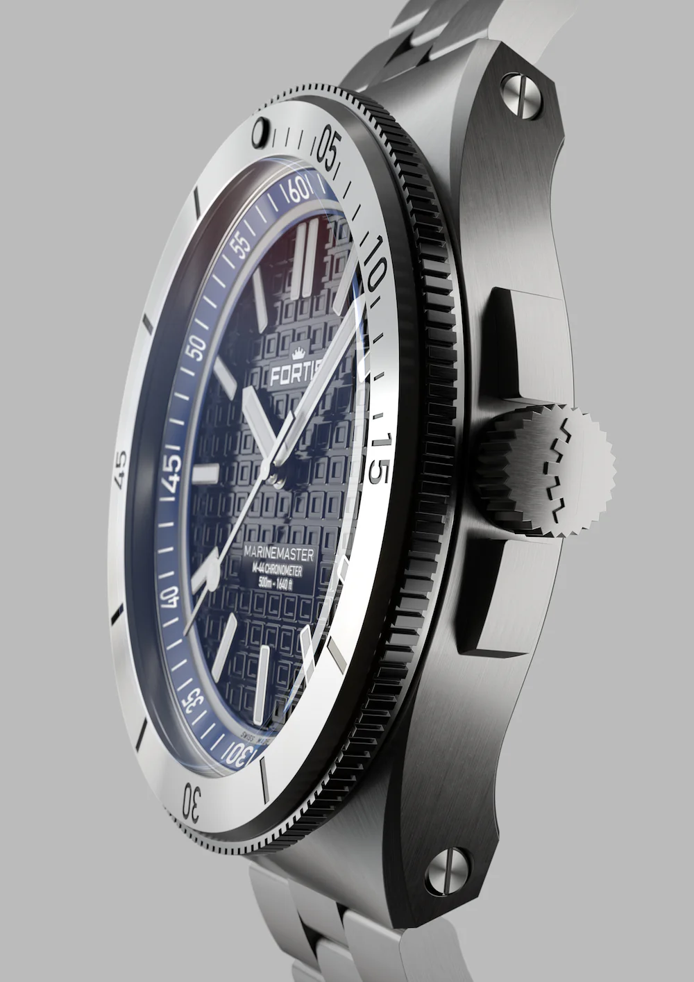 Fortis Marinemaster M 44 Ocean Blue Bracelet Watch - Image 6