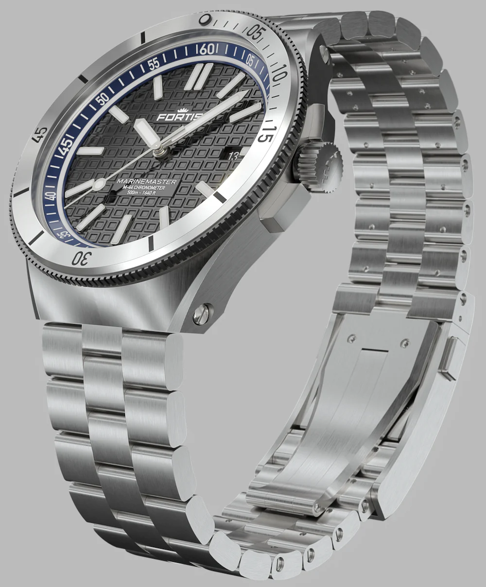 Fortis Marinemaster M 44 Ocean Blue Bracelet Watch - Image 8