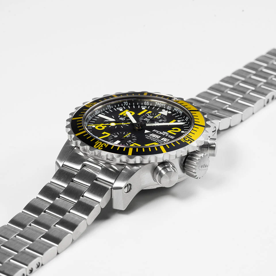 Fortis Watch Marinemaster Yellow Chronograph - Image 4