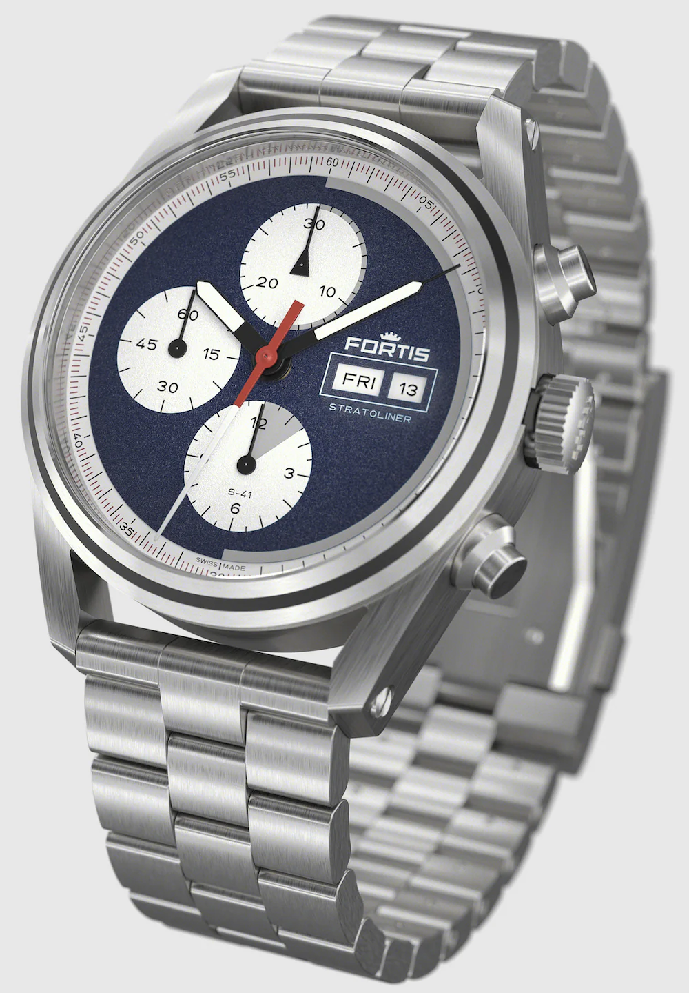 Fortis Stratoliner Blue Japan Bracelet Watch - Image 4