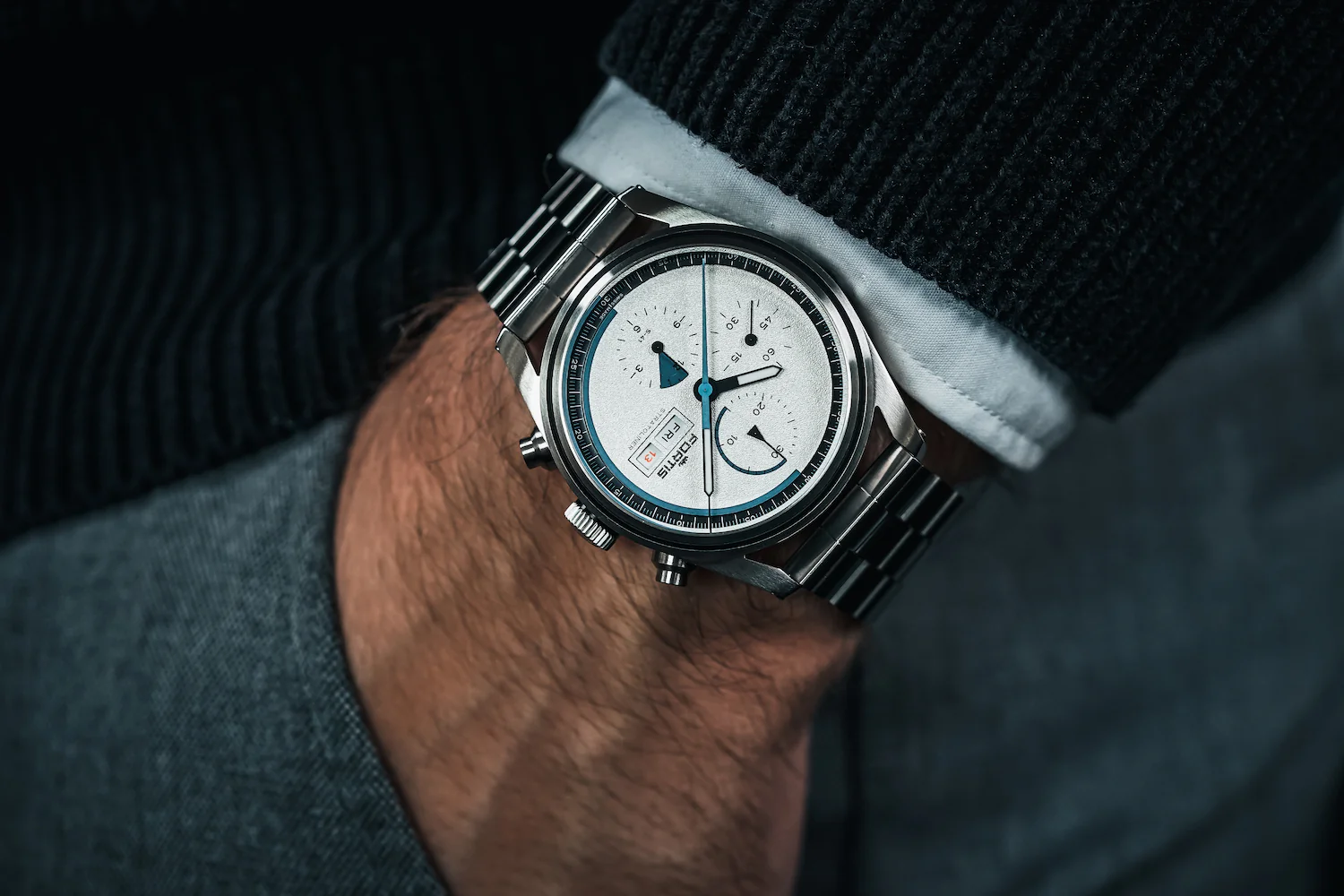 Fortis Stratoliner White Dust Bracelet Watch - Image 7