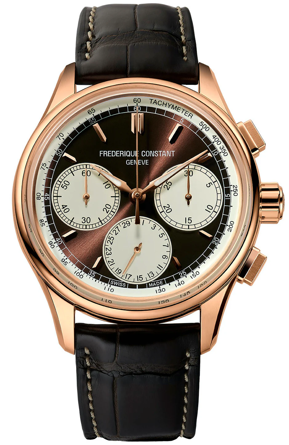 Frederique Constant Watch Flyback Chrono Gold
