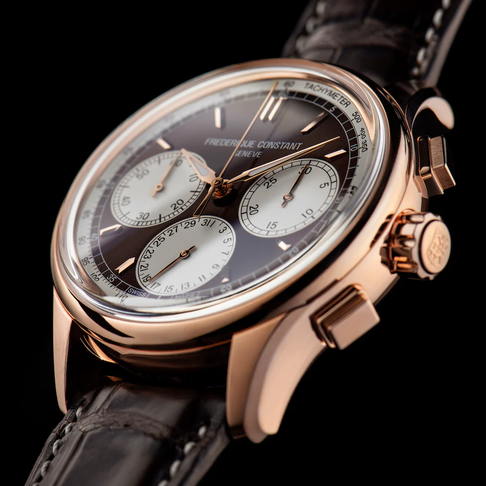 Frederique Constant Watch Flyback Chrono Gold - Image 6