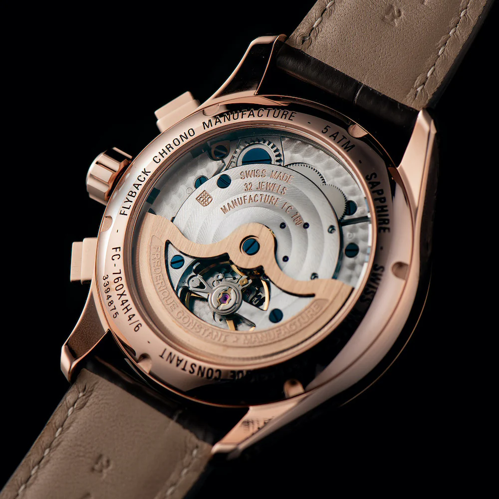 Frederique Constant Watch Flyback Chrono Gold - Image 7