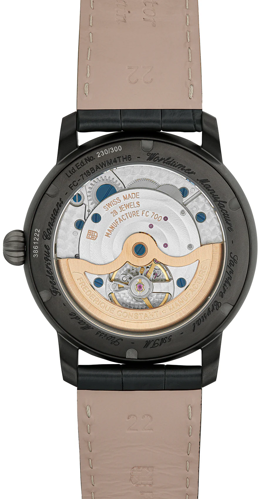 Frederique Constant Watch Classics Worldtimer Manufacture Offline Full Black Limited Edition D - Image 2