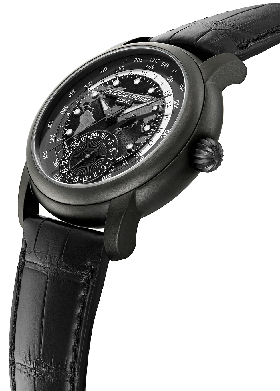 Frederique Constant Watch Classics Worldtimer Manufacture Offline Full Black Limited Edition D - Image 3