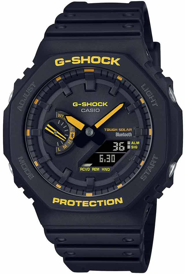 G-Shock 2100 Black Caution Yellow Mens