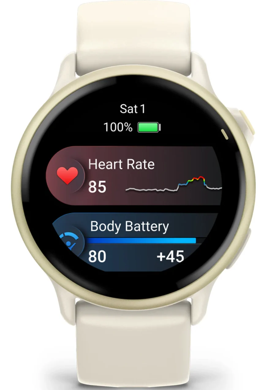 Garmin Vivoactive 6 Lunar Gold Bone Band Watch - Image 5