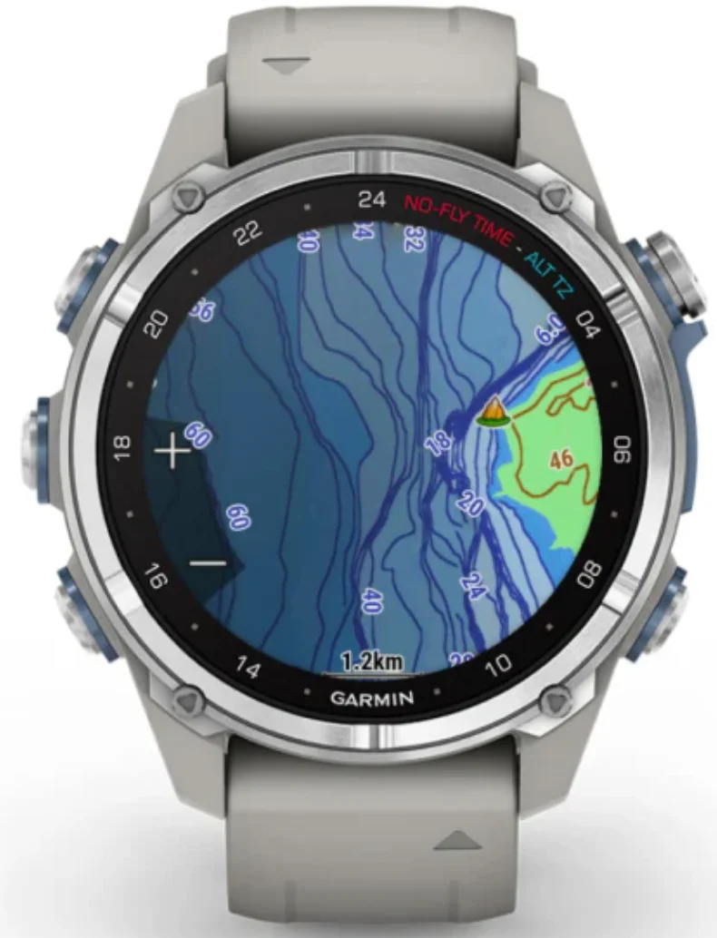 Garmin Descent MK3 Fog Grey Silicone Watch - Image 5
