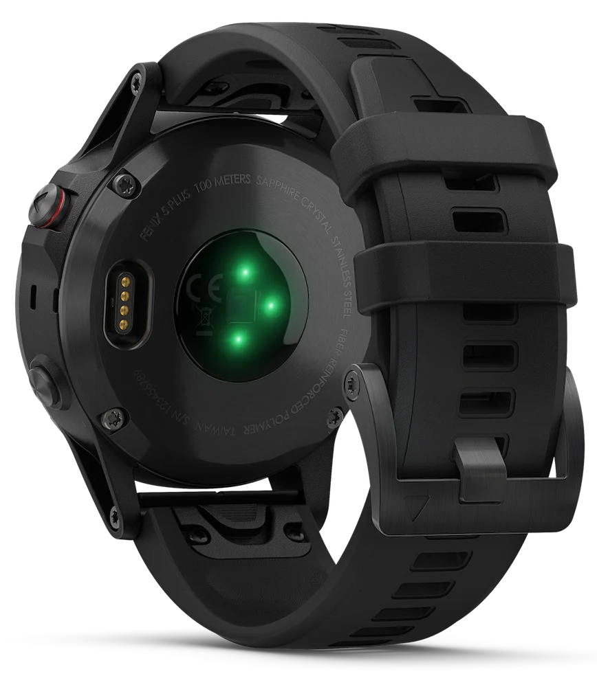 Garmin Watch Fenix 5 Plus Sapphire Black With Black Band - Image 2