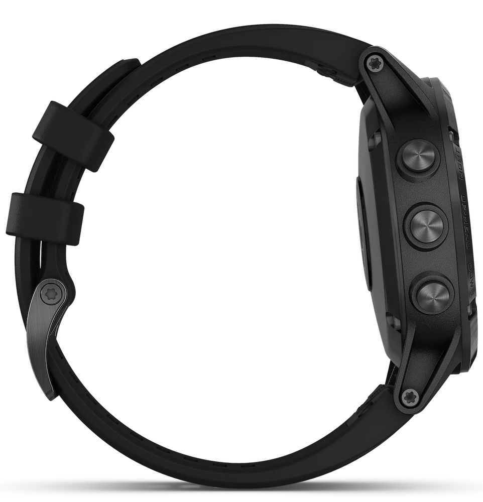Garmin Watch Fenix 5 Plus Sapphire Black With Black Band - Image 3