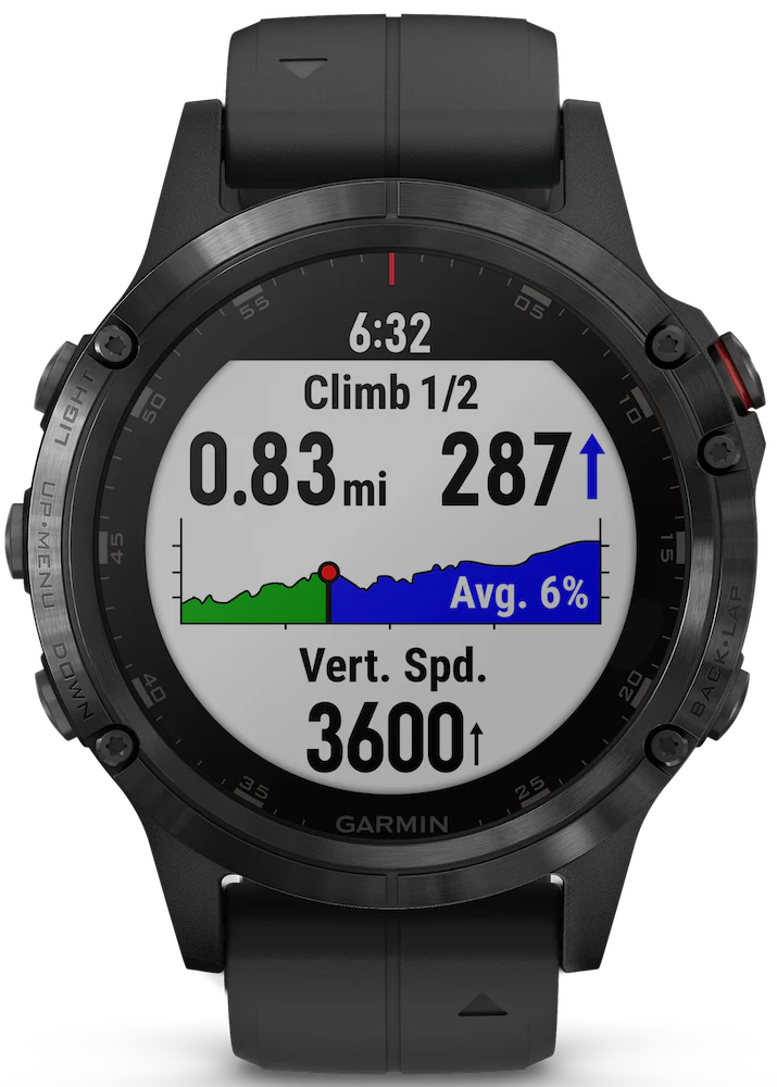 Garmin Watch Fenix 5 Plus Sapphire Black With Black Band - Image 4
