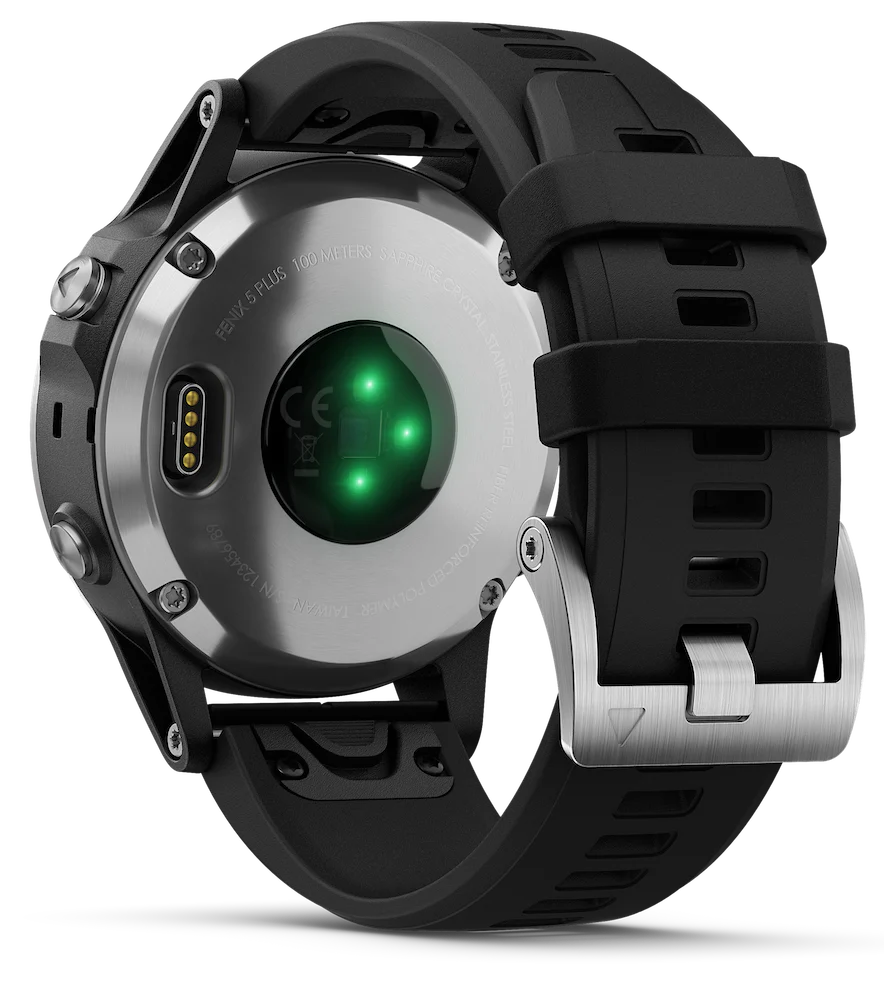 Garmin Watch Fenix 5 Plus Silver Black Band D - Image 2