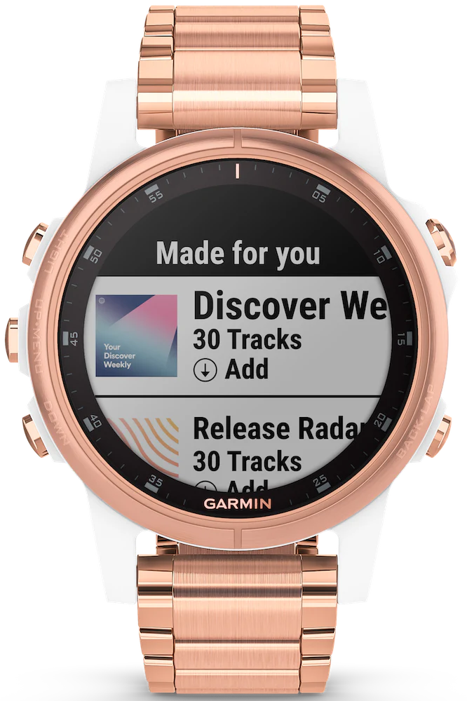 Garmin Watch Fenix 5S Plus Sapphire Rose Gold Band - Image 2