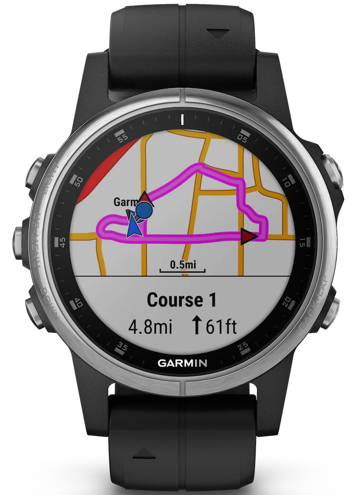Garmin Watch Fenix 5S Plus Silver With Black Band D - Image 3