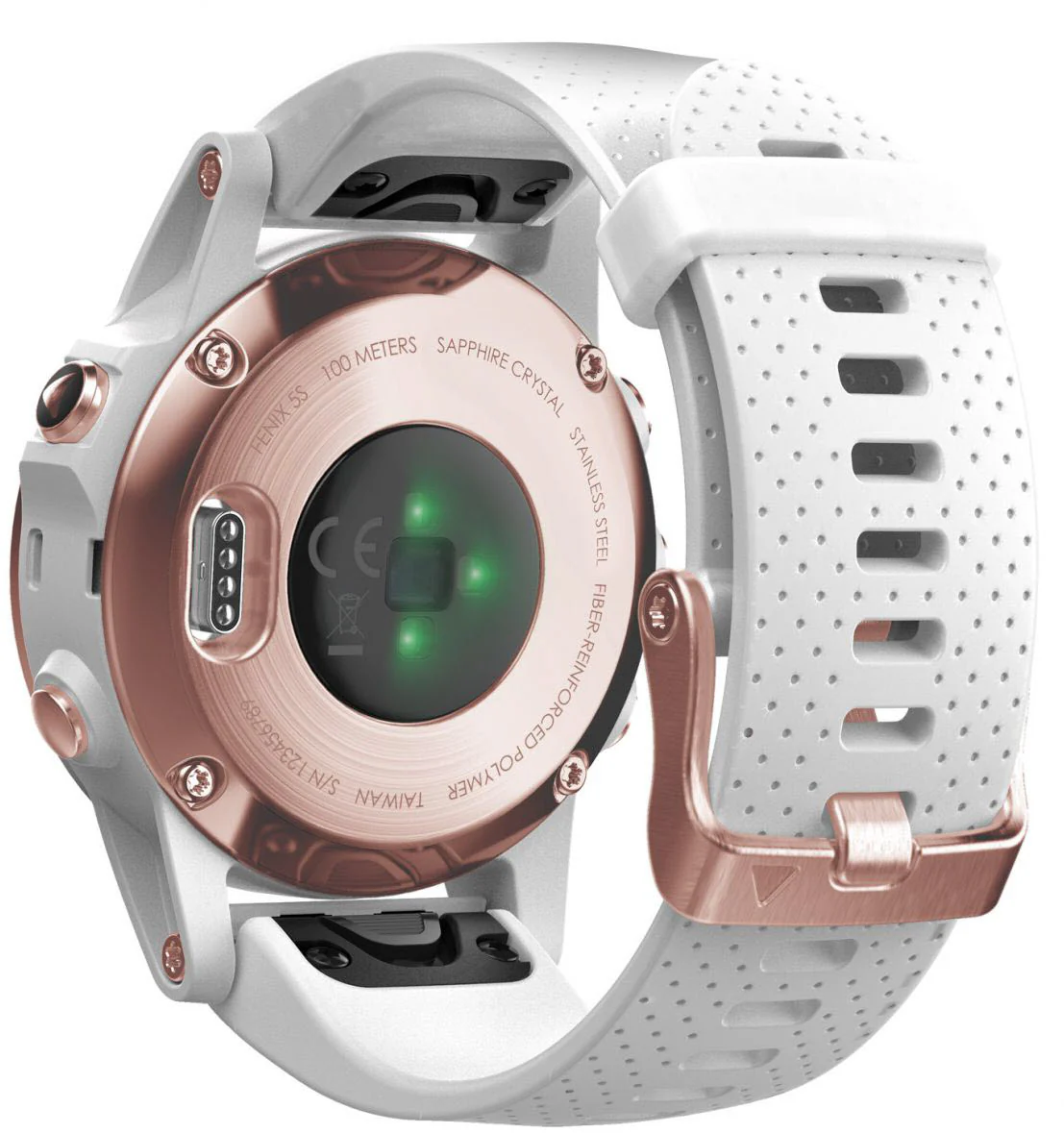 Garmin Watch Fenix 5S Rose Gold White Band - Image 4