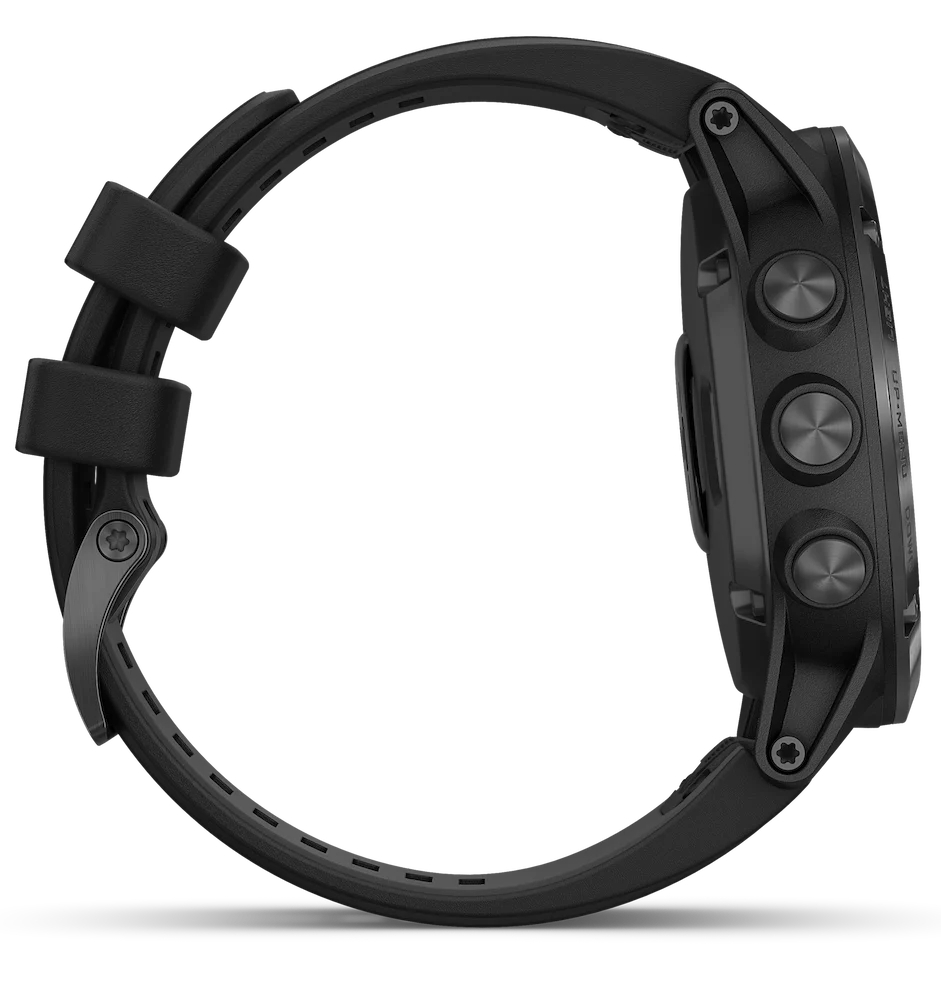 Garmin Watch Fenix 5X Plus Sapphire Black With Black Band D - Image 3