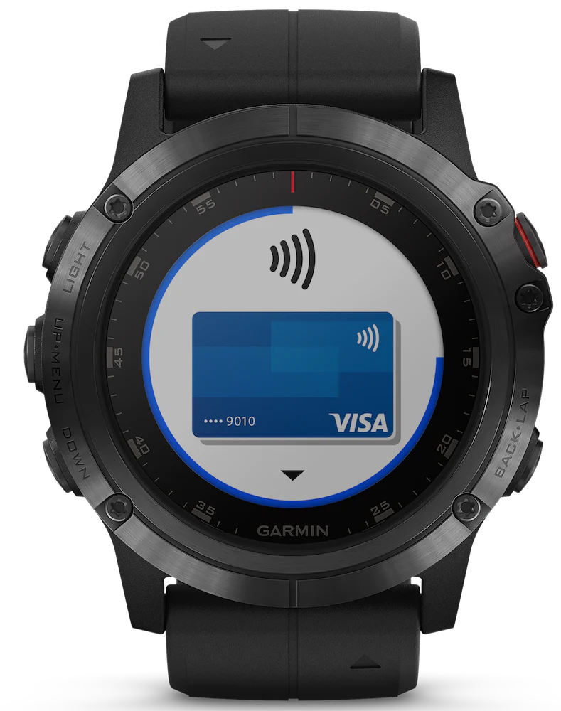 Garmin Watch Fenix 5X Plus Sapphire Black With Black Band D - Image 4
