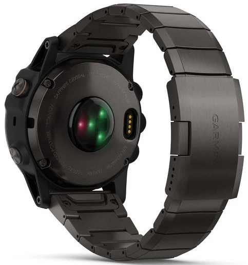 Garmin Watch Fenix 5X Plus Sapphire Carbon Grey Titanium Band D - Image 2