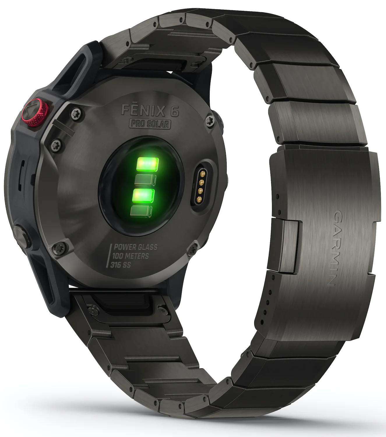 Garmin Watch Fenix 6 Pro Solar Titanium Carbon Grey DLC With Titanium DLC Band D - Image 4