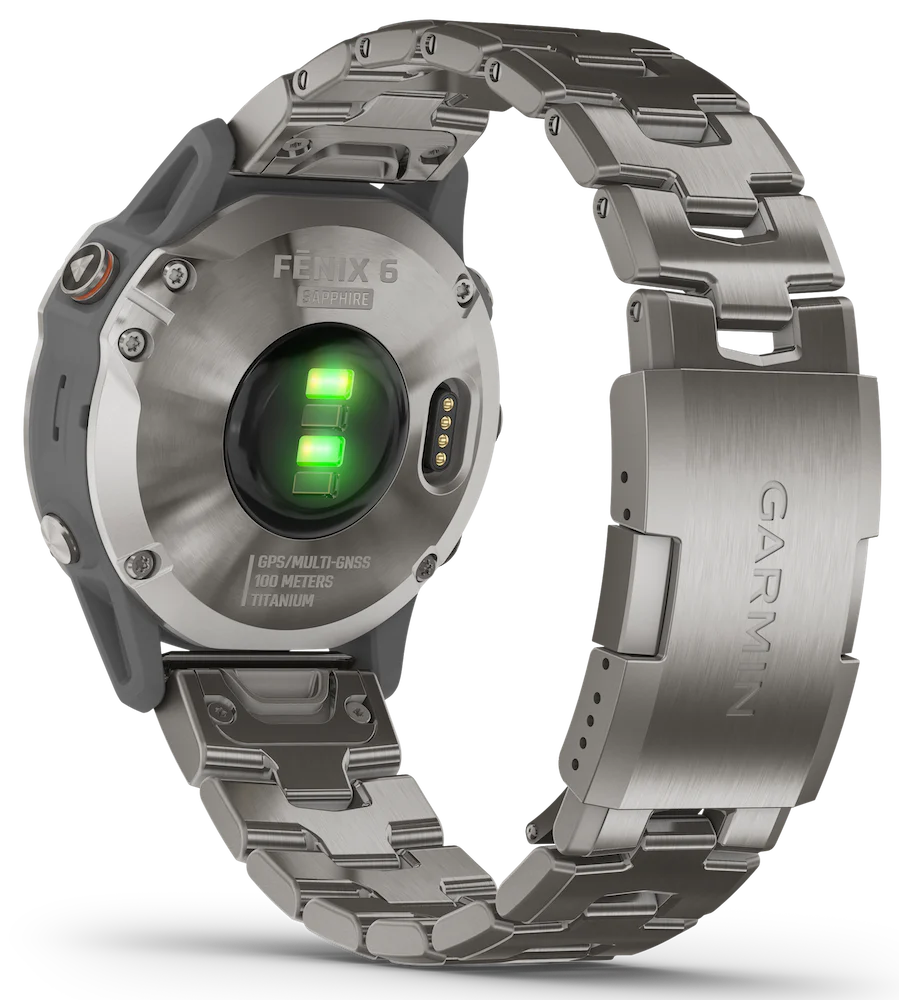Garmin Watch Fenix 6 Sapphire Titanium Grey Titanium Band D - Image 2