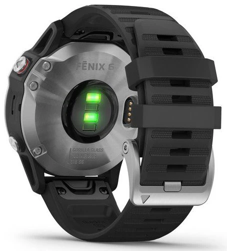 Garmin Watch Fenix 6 Silver With Black Band - Image 2