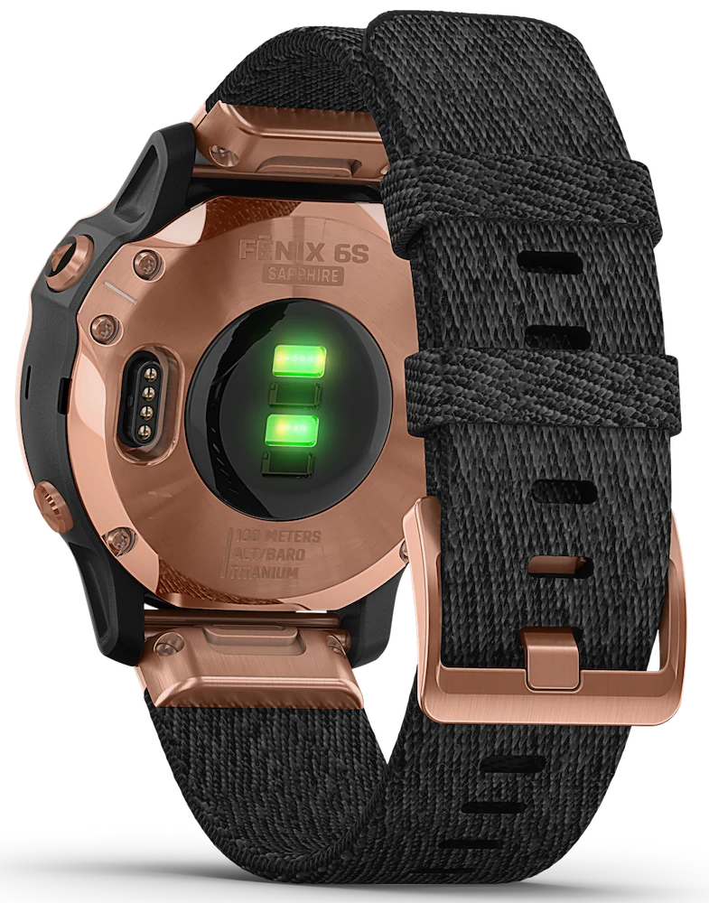 Garmin Watch Fenix 6S Sapphire Rose Gold Nylon Band D - Image 2