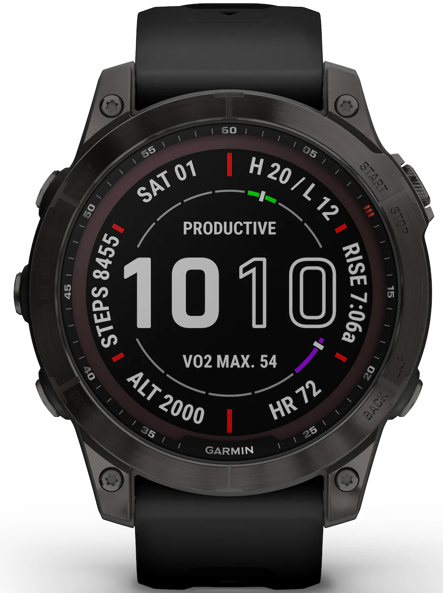 Garmin Watch Fenix 7 Sapphire Solar Carbon Gray DLC Titanium - Image 7