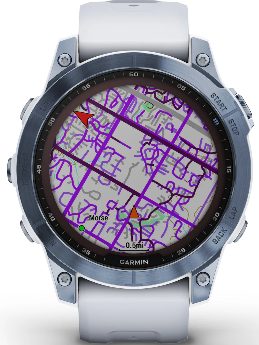 Garmin Watch Fenix 7 Sapphire Solar Mineral Blue Titanium D - Image 4