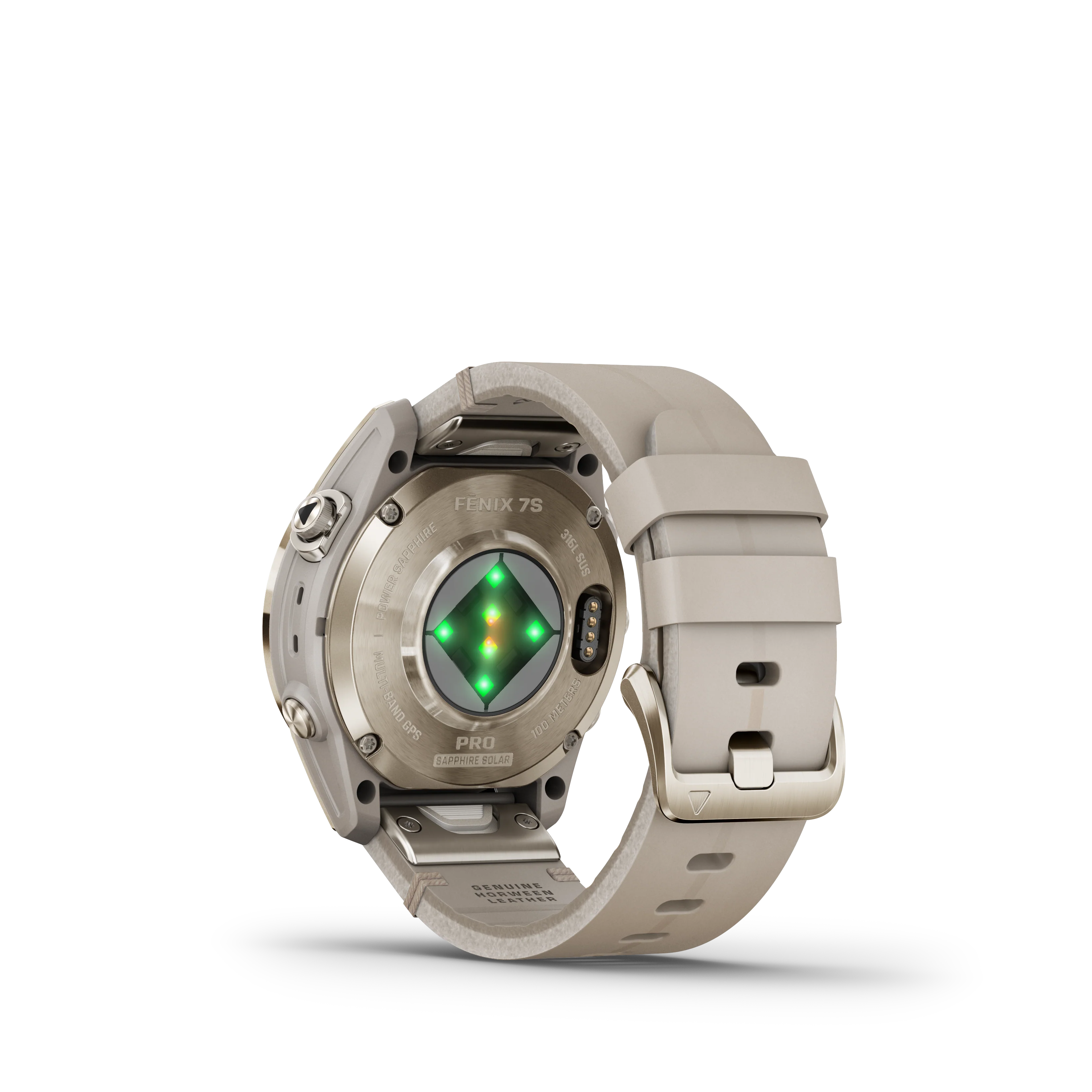 Garmin Fenix 7S Pro Sapphire Solar Soft Gold Leather D - Image 7